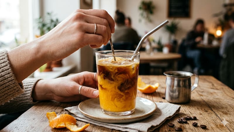 Mezcla de café con naranja