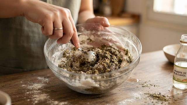 Envolver harina común con vinagre y yerba usada: para qué sirve y por qué recomiendan hacerlo
