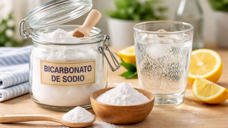 Mezclar bicarbonato de sodio con soda