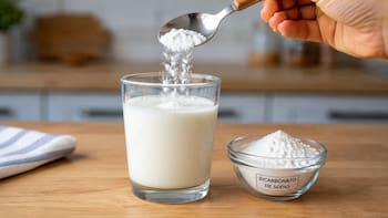 Mezclar bicarbonato y leche: para qué sirve y por qué lo recomiendan