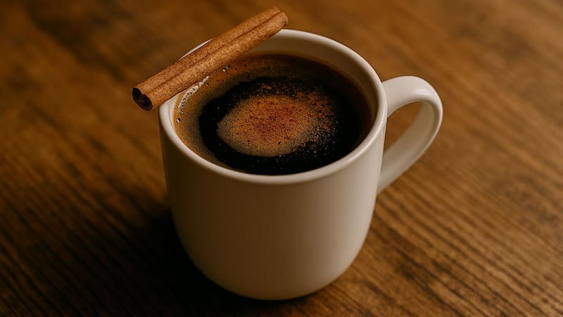 Mezclar canela con café.