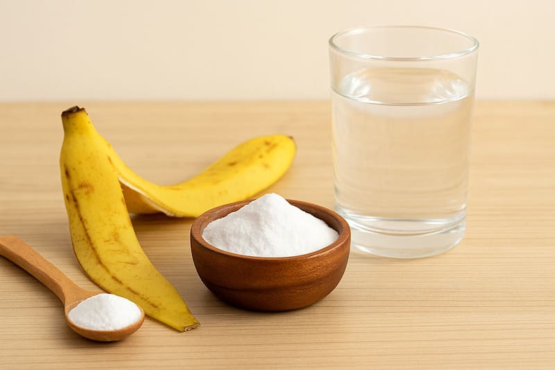 Mezclar cáscara de plátano con bicarbonato de sodio: por qué se recomienda y para qué sirve