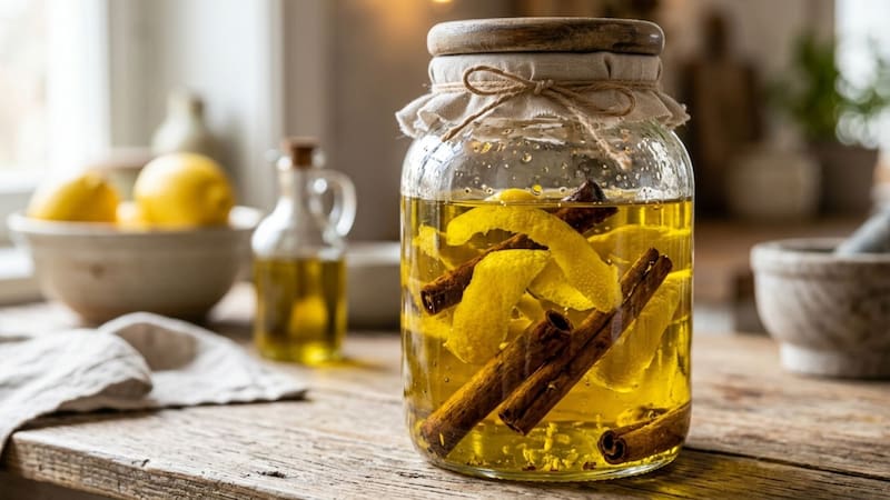 Mezclar cáscaras de limón, canela y aceite de oliva | Cuál es su beneficio y por qué recomiendan hacerlo
Fuente: IA