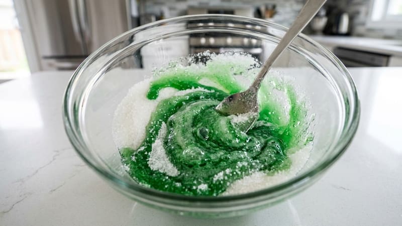 Mezclar detergente con azúcar