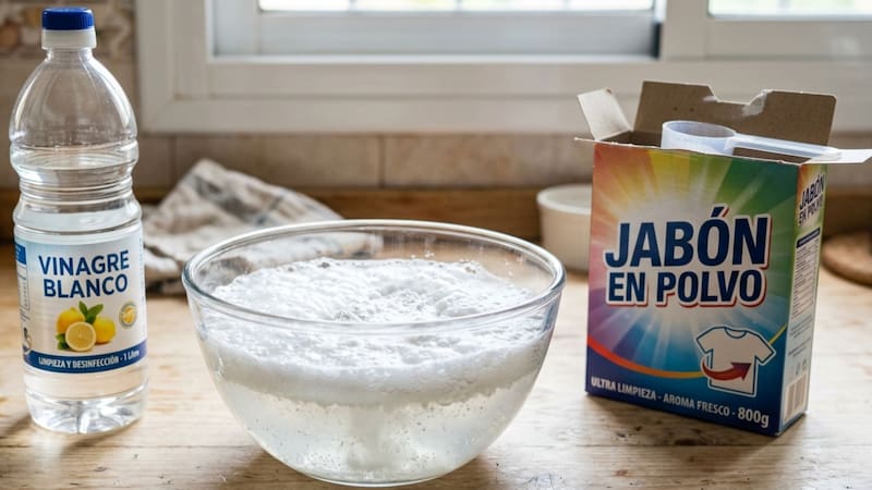 Mezclar jabón en polvo con vinagre, para qué sirve y por qué miles de personas lo hacen
Fuente: IA