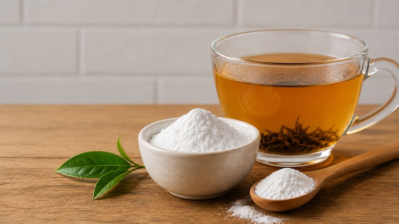 Mezclar té con bicarbonato