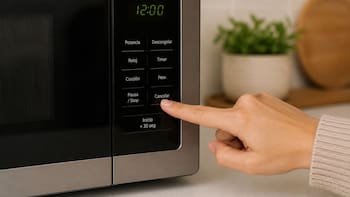 Mantener presionado el botón Cancelar del microondas por 3 segundos: para qué sirve y cuándo conviene hacerlo