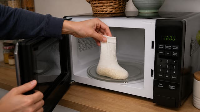 Meter un calcetín lleno de arroz al microondas: para qué sirve y por qué lo recomiendan