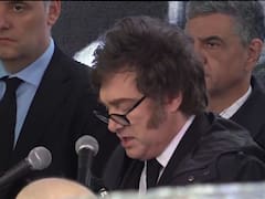 Milei habló en el acto por el atentado, en medio de la escalada de tensión con Irán