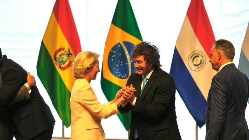 Milei, en firma del acuerdo Mercosur-UE