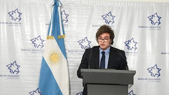 El presidente Javier Milei participa del acto por el Día del Holocausto