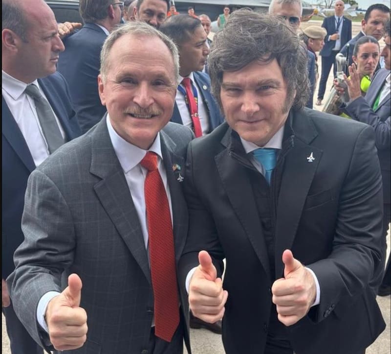 Peter Lamelas con Javier Milei