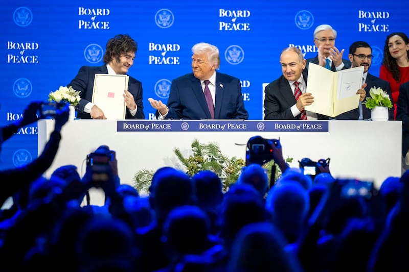 Milei y Trump en Davos