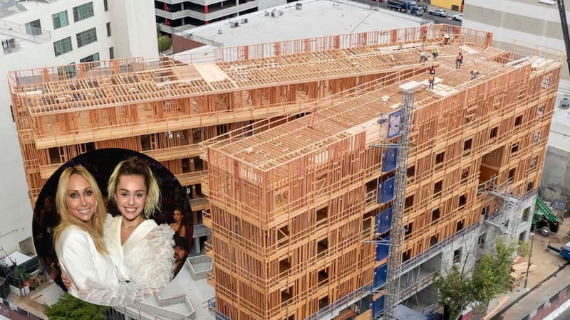 Miley Cyrus and her mother donate $1 million to help homeless women in Los Angeles, where 97 new apartments are being built.