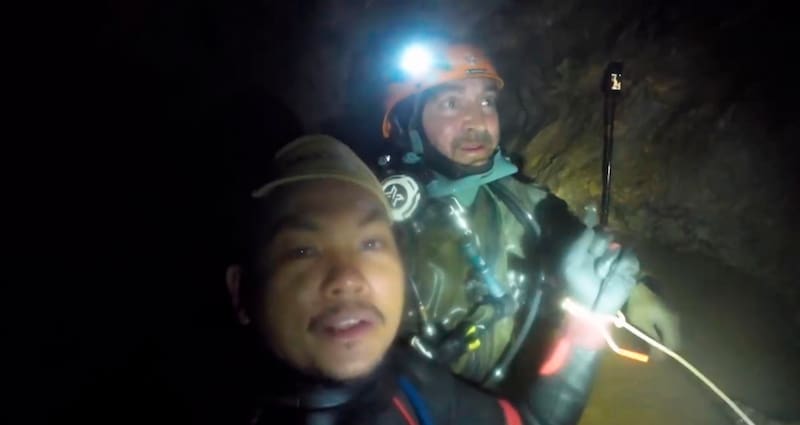 La cueva sufrió inundaciones y deslizamientos de tierra (Fuente: EFE / Facebook de Jakkrit Tangtang).