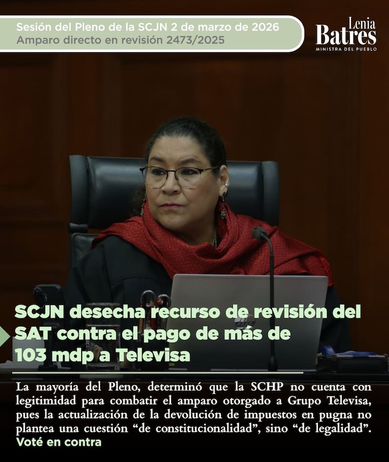 El SAT deberá pagar a Grupo Televisa 103,073,347 pesos adicionales a los 288,671,887 pesos.