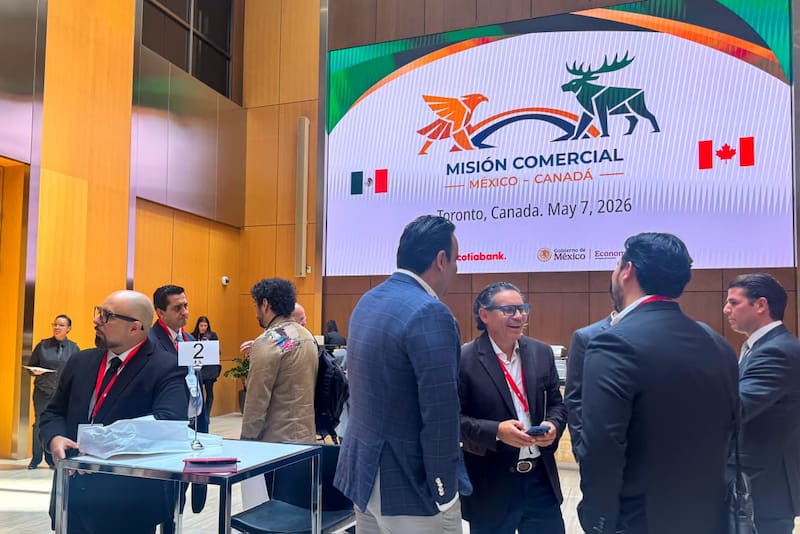 Imágenes de las reuniones de empresarios mexicanos en Canadá.