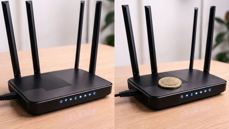 Poner una moneda arriba del router de WiFi | Para qué sirve y por qué recomiendan hacerlo los expertos en informática.