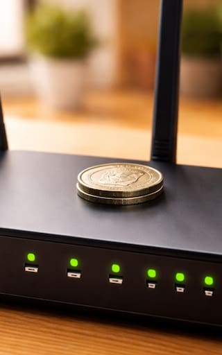 Una moneda encima del router WiFi: para qué sirve y por qué lo recomiendan