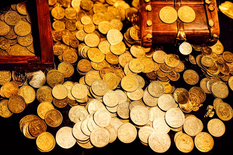 Se hallaron aproximadamente 40,000 monedas romanas.