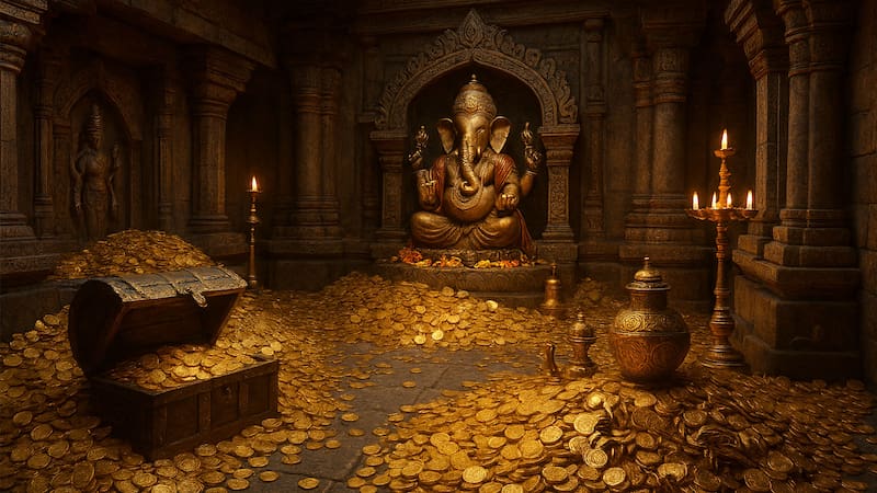 Monedas de oro en India (Imagen ilustrativa)