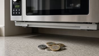 Poner varias monedas debajo del microondas o la cafetera: para qué sirve y por qué lo recomiendan