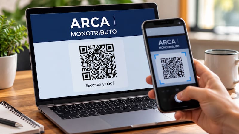 Pago del monotributo con código QR.
