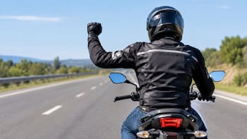 Qué significa que un motociclista extienda su brazo izquierdo doblado en 90° y cómo actuar correctamente