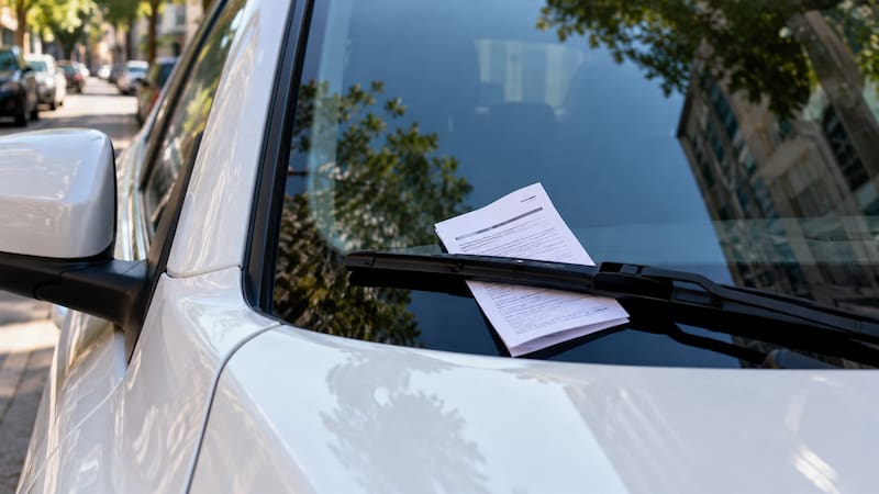 Un aviso en el parabrisas puede requerir una respuesta dentro de un plazo determinado.