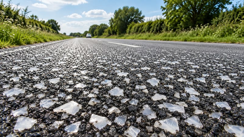 Nadie quería reciclar 6000 botellas de leche hasta que China tuvo una idea brillante. Ahora construyeron su primera "carretera de plástico".