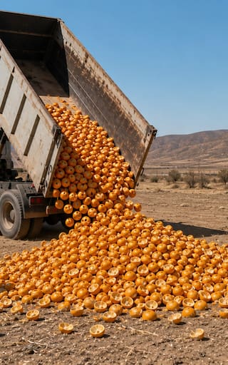 En 1997, cubrieron un descampado con 12.000 toneladas de cáscaras de naranja. 16 años más tarde el paisaje asustó a los científicos