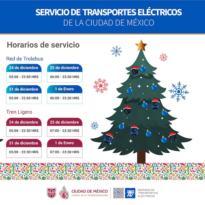 Horarios especiales de servicio en CDMX.