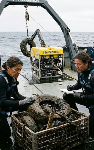 En 1972, una organización arrojó 2 millones de neumáticos en el medio del mar. 50 años después, los científicos analizaron el fondo del océano y quedaron helados