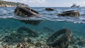 En 1978 tiraron al océano neumáticos rellenos de cemento: casi 40 años después no pueden creer en qué se habían convertido