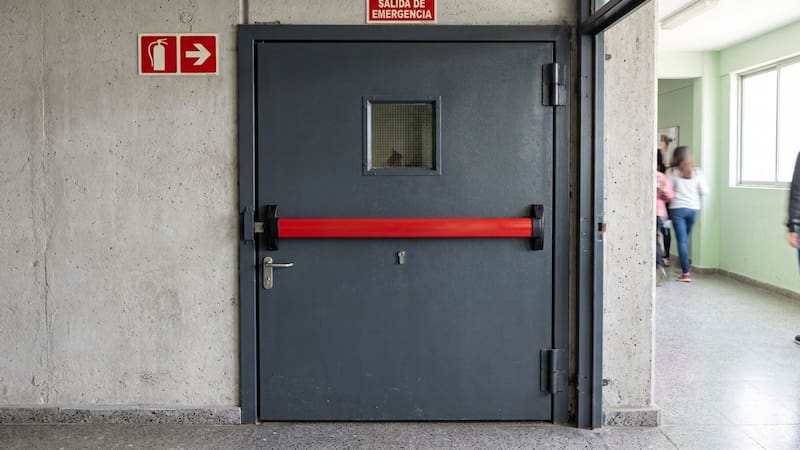 Ni picaporte ni llave: para qué sirve la barra horizontal de las puertas de emergencia