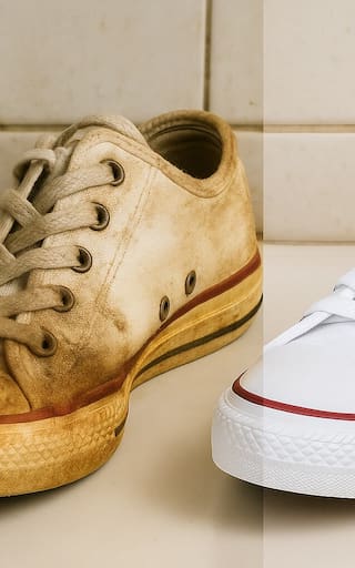 Ni bicarbonato ni vinagre: la mezcla perfecta para dejar como nuevas las zapatillas blancas y los cordones en casa