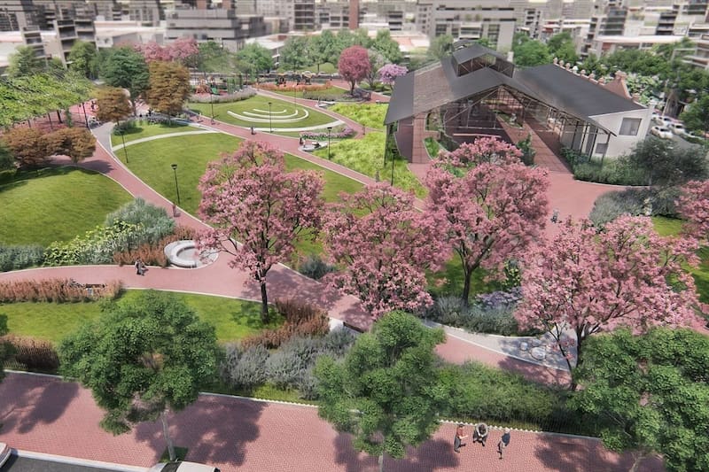 La histórica estación de tranvías de San Cristóbal será transformada en una plaza con más de 11.000 m² de espacios verdes.