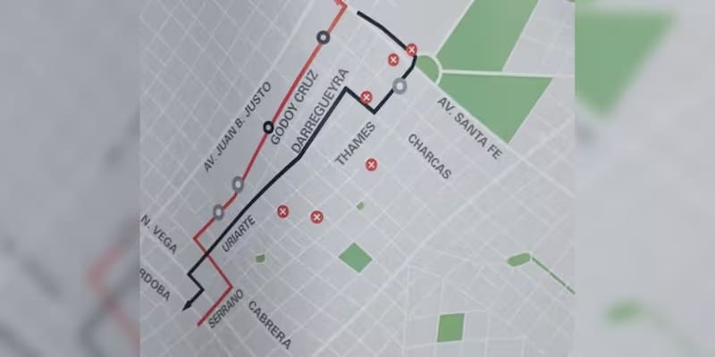 Nuevo recorrido de la línea 55.