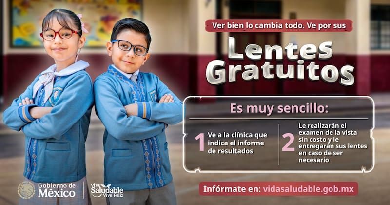 El Gobierno está regalando lentes a los estudiantes.