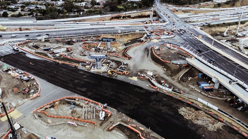 Obra autopista nueva