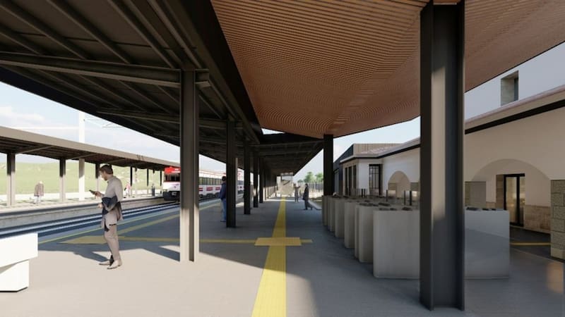 Edifican una moderna estación de trenes que conectará a un municipio con la Capital. (Fuente: Ministerio de Transporte).