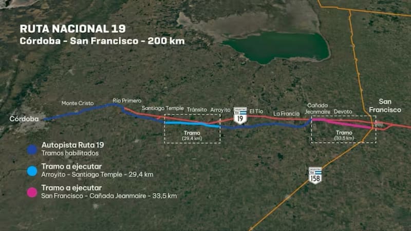 La obra tendrá lugar en la ruta nacional de Córdoba.