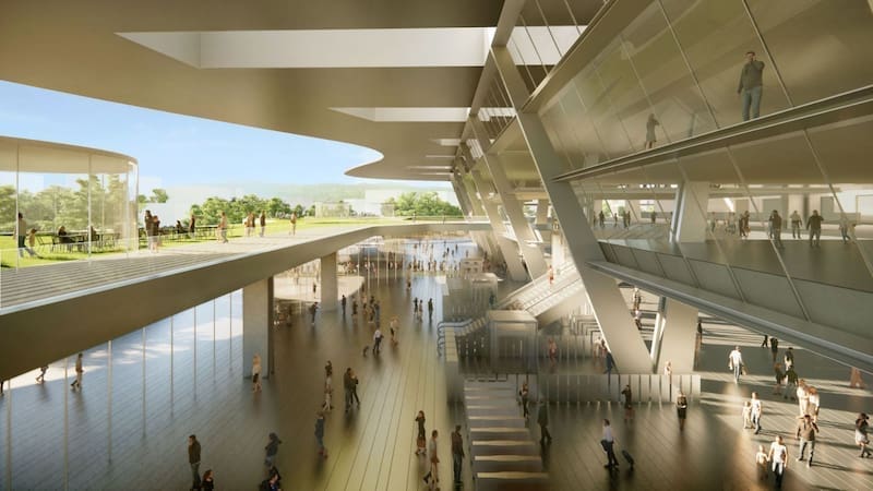 Edifican una estación de trenes en el aeropuerto que lo enlazará con líneas de toda la ciudad (foto: archivo).