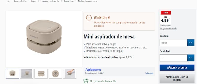 Adiós al polvo | Este electrodoméstico de Lidl es ideal para eliminar la suciedad en lugares pequeños (foto: archivo).