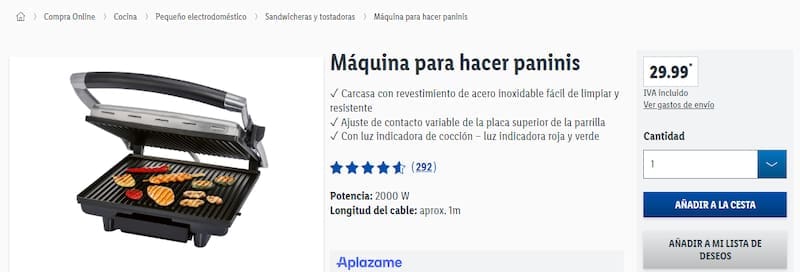 Se despiden las sandwicheras: este nuevo electrodoméstico de Lidl hace paninis y alimentos a la parrilla (foto: archivo).