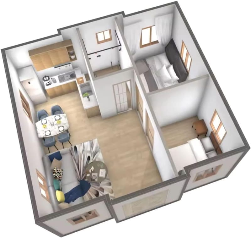 Adiós alquiler: venden casas prefabricadas con dos habitaciones listas para vivir por menos de 24.000 euros (foto: amazon).