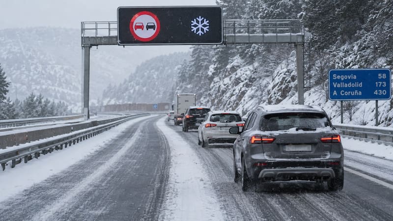 Oficial | Desde el 1 de octubre los conductores no podrán adelantar en autopistas y autovías en estos casos: multa de 200 euros (foto: ChatGPT)