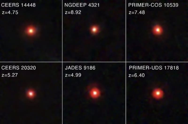 Los ojos rojos que encontró la NASA en una galaxia lejana.