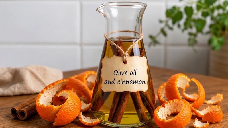 Mix of olive oil and cinnamon