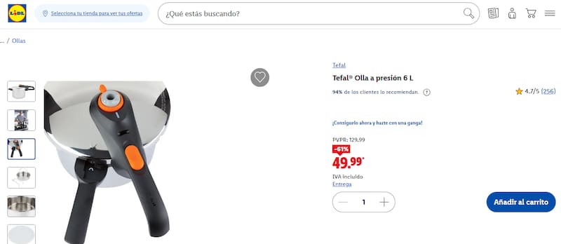 Imperdible | Esta olla a presión es ideal para cocinar al vapor, dorar y estofar los alimentos: se consigue en Lidl por menos de 50 euros.